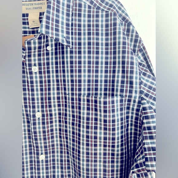 NWT Duluth Trading Co. Wrinklefighter Long Sleeve Button Down Shirt Size XL - Picture 4 of 10